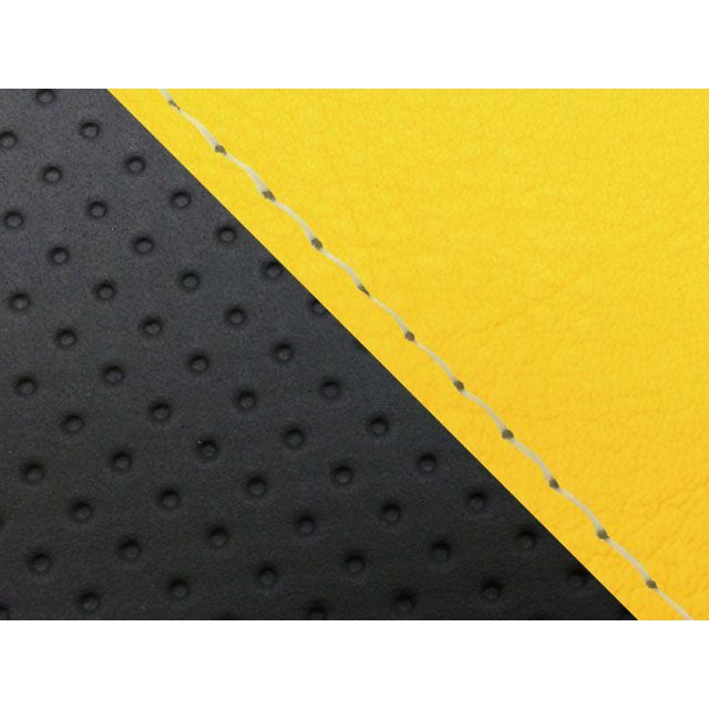 Grondement グロム 国産シートカバー イエロー＆エンボス黒 タイプ 張替 仕様 透明ステッチ GH5568HC528S0 グロンドマン シート関連パーツ バイク グロム