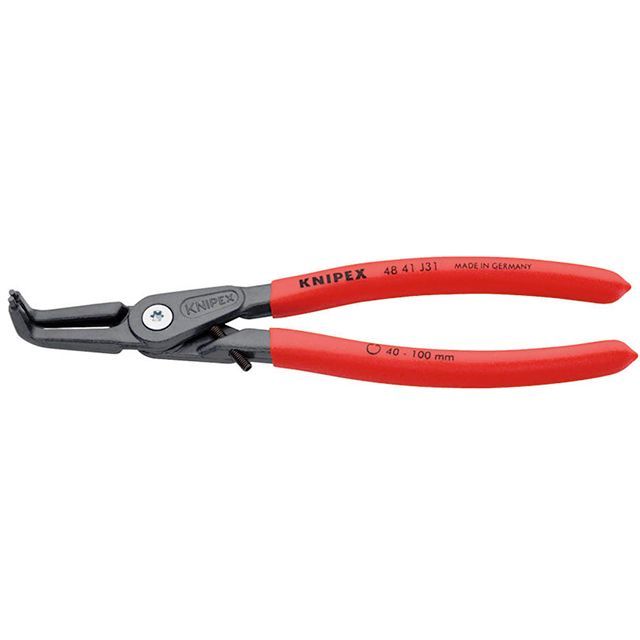 KNIPEX 4841-J31 穴用精密スナップリングプライヤー 曲(ストッパー) ・4841-J31 クニペックス ハンドツール
