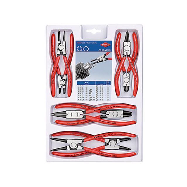 KNIPEX 002004V01 スナップリングプライヤーセット(8本組) ・002004V01 メーカー在庫あり クニペックス ハンドツール