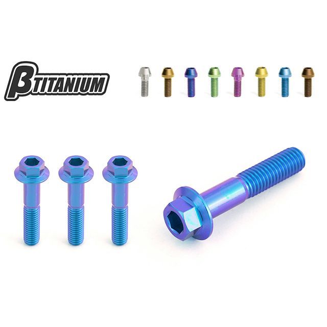 【正規品】βTITANIUM フロントフォークピンチボルトキット 仕様 チタンシルバー（陽極酸化なし） BT-FPB2-4 ベータチタニウム その他サスペンションパーツ バイク R nineT Scrambler