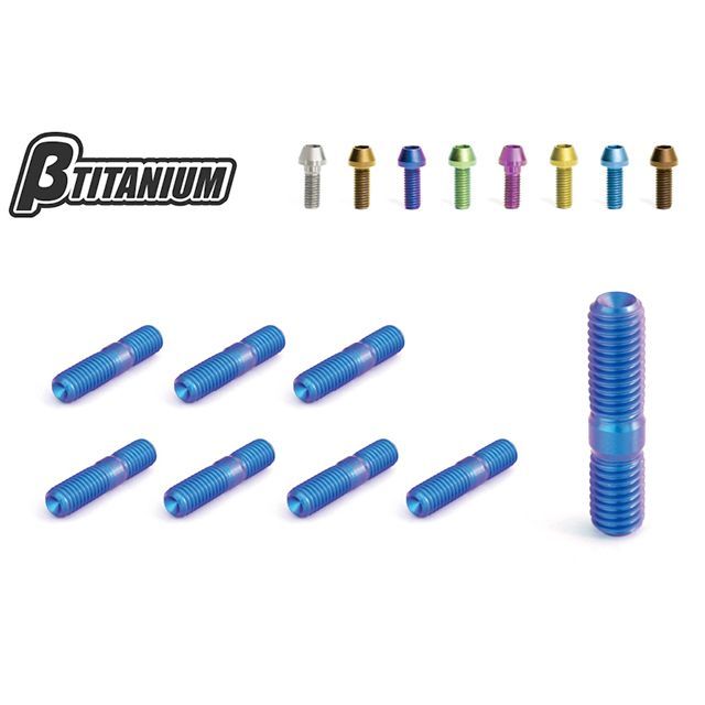 βTITANIUM エキゾーストスタッドボルトキット 仕様 リーフグリーン（陽極酸化あり） BT-EBK5-8-4 ベータチタニウム その他マフラーパーツ バイク ZRX1200DAEG ZRX1200R