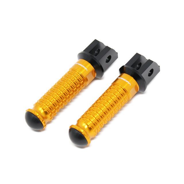 【正規品】SPEEDRA アルミ削り出しステップ スタンダードタイプ（取付部カラー：ブラック/ステップバーカラー：ゴールド） AFPS208GD メーカー在庫あり SPEEDRA タンデムステップ関連パーツ バイク