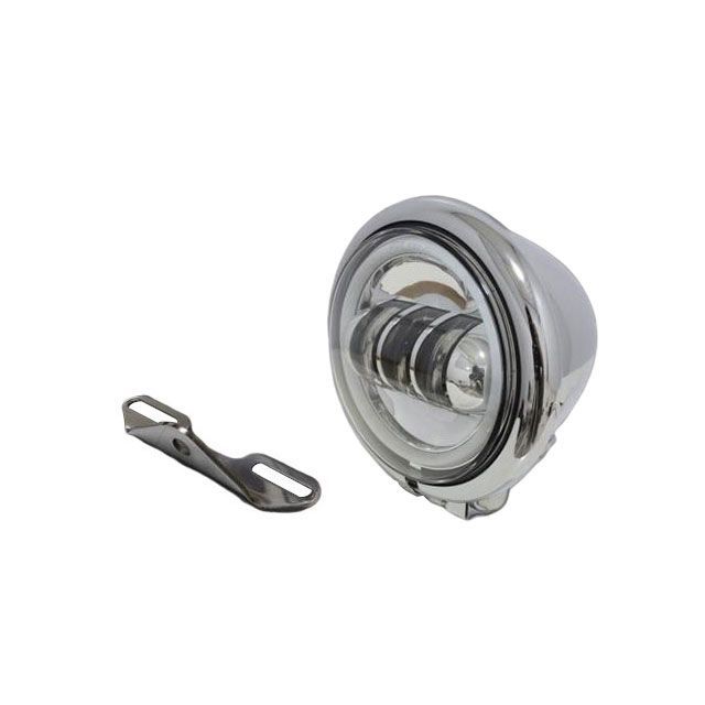 T&F 4.5インチベーツライト（メッキ） プロジェクターLED仕様（リング付き）＆ライトステー（タイプB） キット ・DS400HL73 ガレージT&F ヘッドライト・バルブ バイク ドラッグスター400クラシック