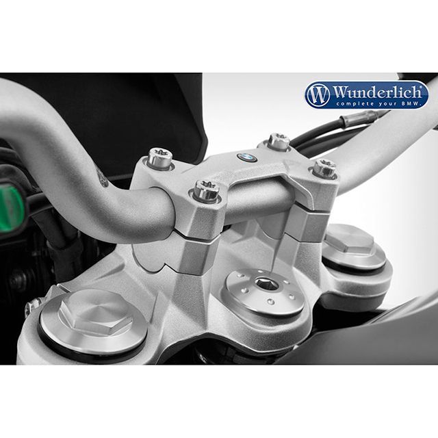 Wunderlich ハンドルアップキット「ERGO」（シルバー） 仕様 純正ナビホルダー非搭載車用 W25800-101 ワンダーリッヒ ハンドルポスト関連パーツ バイク