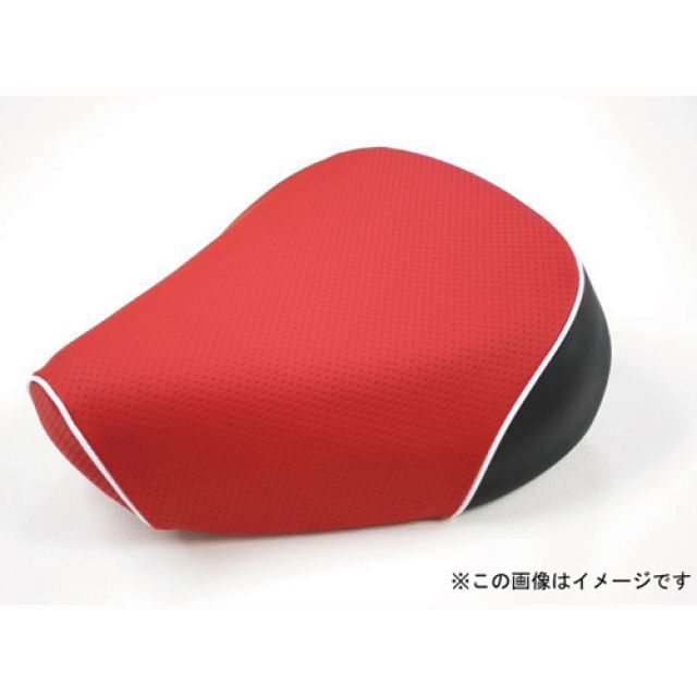 Grondement タクト 国産シートカバー エンボスレッド タイプ 被せ 仕様 白パイピング 型式 AF24 GR25HC270P20 グロンドマン シート関連パーツ バイク タクト