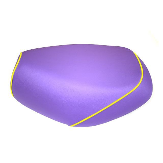 Grondement タクト 国産シートカバー パープル タイプ 被せ 仕様 黄パイピング 型式 AF24 GR25HC310P100 グロンドマン シート関連パーツ バイク タクト