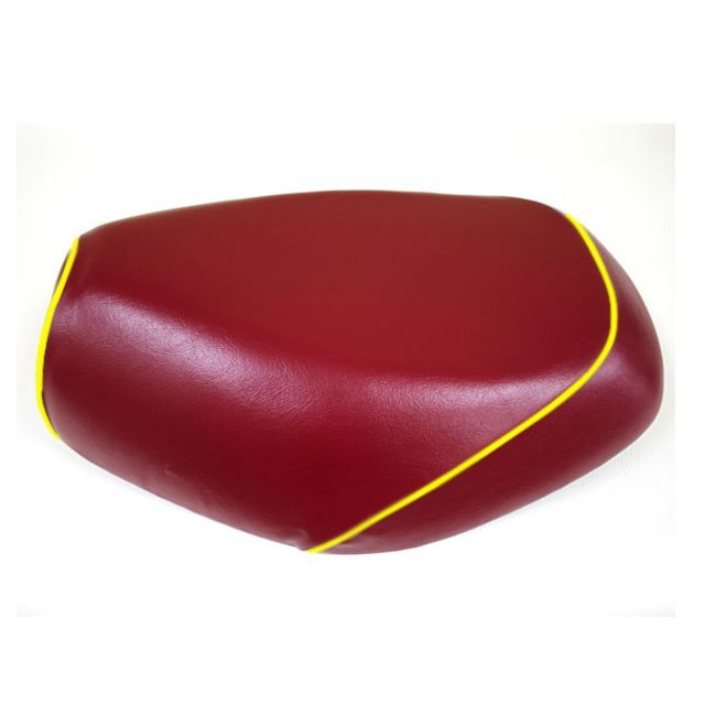 Grondement タクト 国産シートカバー ワインレッド タイプ 被せ 仕様 黄パイピング 型式 AF30 GR26HC350P100 グロンドマン シート関連パーツ バイク タクト