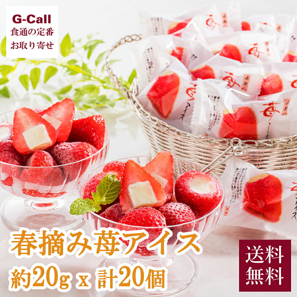 春摘み苺アイス 約20g 20個 送料無料 