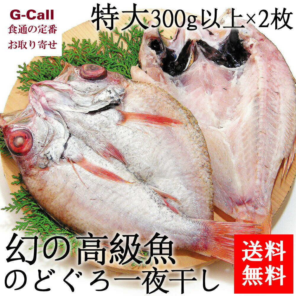 香住屋 幻の高級魚 のどぐろ一夜干し 特大 300g以上 2枚セット 送料無料 干物 島根県 白身魚 赤い宝石 絶品 天然塩 簡単調理 生産者から直送 贈答 お取り寄せ