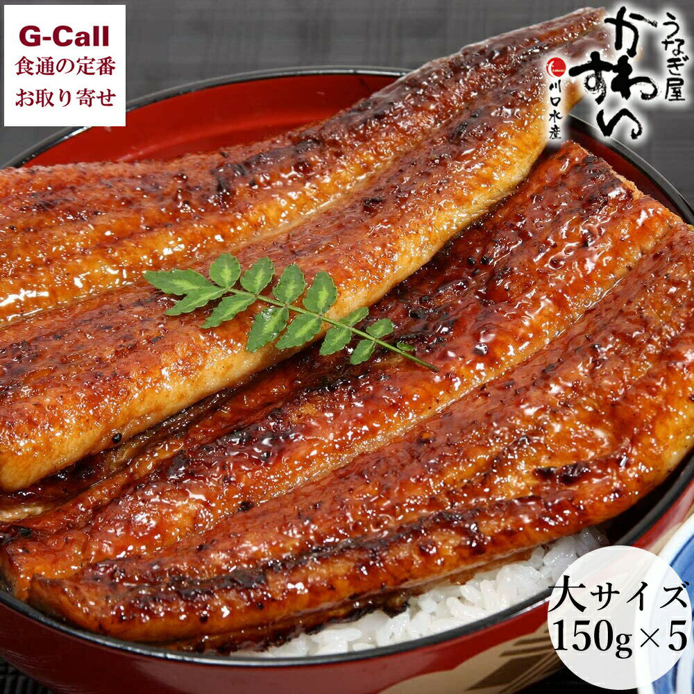 うなぎ屋かわすい 国内産うなぎ蒲焼 大サイズ 150g 5本 送料無料 鰻 うなぎ ウナギ かば焼き 蒲焼 蒲焼き ひつまぶし 国産 お取り寄せ