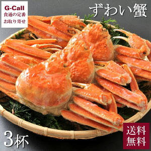 北海道あじよし水産 ボイルずわい姿 約750g × 3杯 送料無料 ずわいがに ズワイガニ 北海道産 蟹 かに