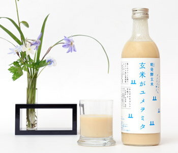 晋一 糀発酵玄米「甘酒」 玄米がユメヲミタ 490ml×3本 化粧箱入り