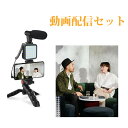 【スーパーセール50%OFF】スマートフォンマイクキット 撮影セット スマホ スタンド 撮影 セット 撮影用 ライト 撮影用ライト スマホ三脚スタンド led スマホ用マイク スマホ用三脚 撮影用 マイクホルダー ガンマイク 実況
