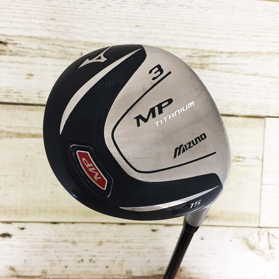 【中古】ミズノ MP TITANIUM フェアウェイウッド 3W 15° SRフレックス 42.75インチ EXSAR MF 3カーボンシャフト 右利き用 Dランク Mizuno ゴルフクラブ