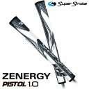  スーパーストローク ゴルフグリップ パター用 ゼナジーピストル1.0 ZENERGY PISTOL 1.0 パターグリップ グレーホワイト SUPER STROKE GOLF GRIP ゴルフ用品 交換用グリップ ネコポス発送 ピストル型 ピストルグリップ 