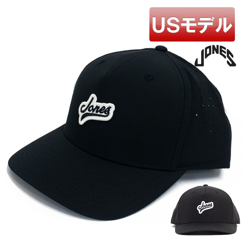 楽天GOLF J-WINGS【USモデル】ジョーンズ スクリプト アスレチック ゴルフキャップ ブラック ゴルフ用帽子 JONES GOLF フリーサイズ スナップバックキャップ ゴルフ用品 ラウンド用品【新品】【即納】【あす楽対応】