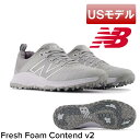 【USモデル】ニューバランス フレッシュ フォーム コンテンド V2 スパイクレスゴルフシューズ B幅タイプ グレー New Balance GOLF レディー...