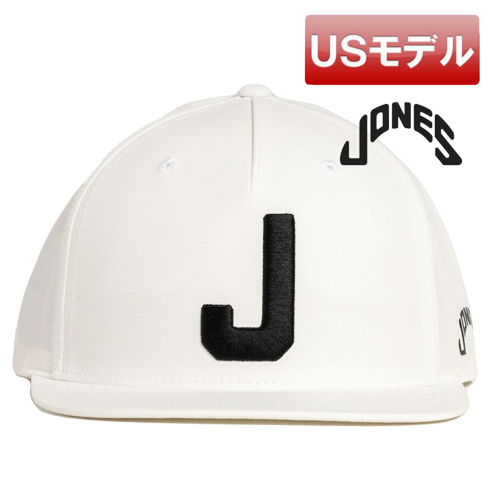 【USモデル】ジョーンズ ブロック J スナップバックキャップ ホワイト ゴルフ用帽子 JONES GOLF フリーサイズ スナップバックキャップ ゴルフ用品 ラウンド用品【新品】【即納】【あす楽対応】