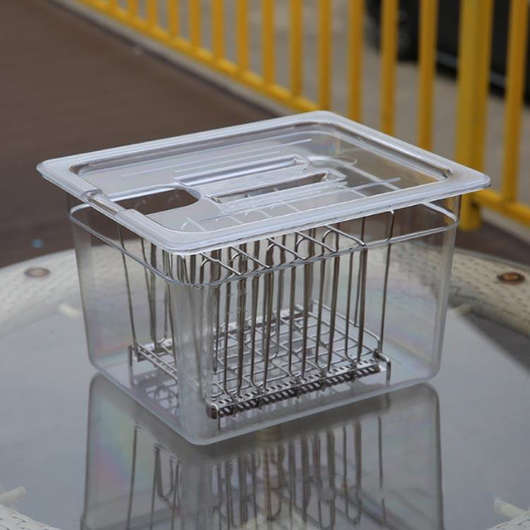 Sous Videラック ステンレス 低温調理器 真空調理器 フロート防止 仕切り コンテナ 6列 ブラケット 水温制御 水切りラック 真空バッグ