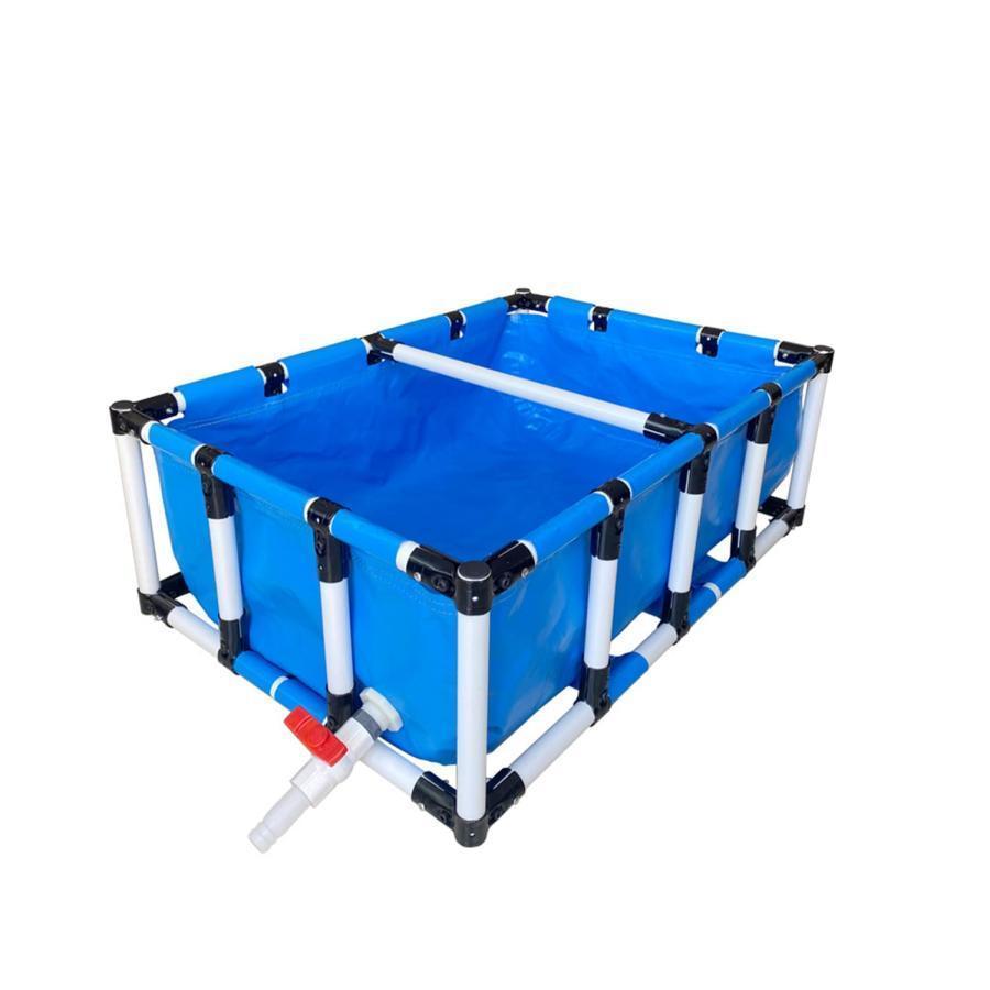 帆布のいけす、ちょすいタンク 長方形プール アップグレード 大型水槽 水槽 ホワイトスタンド付き スプライスしやすい、 水を貯めやすい 安全性 魚のいる池 海