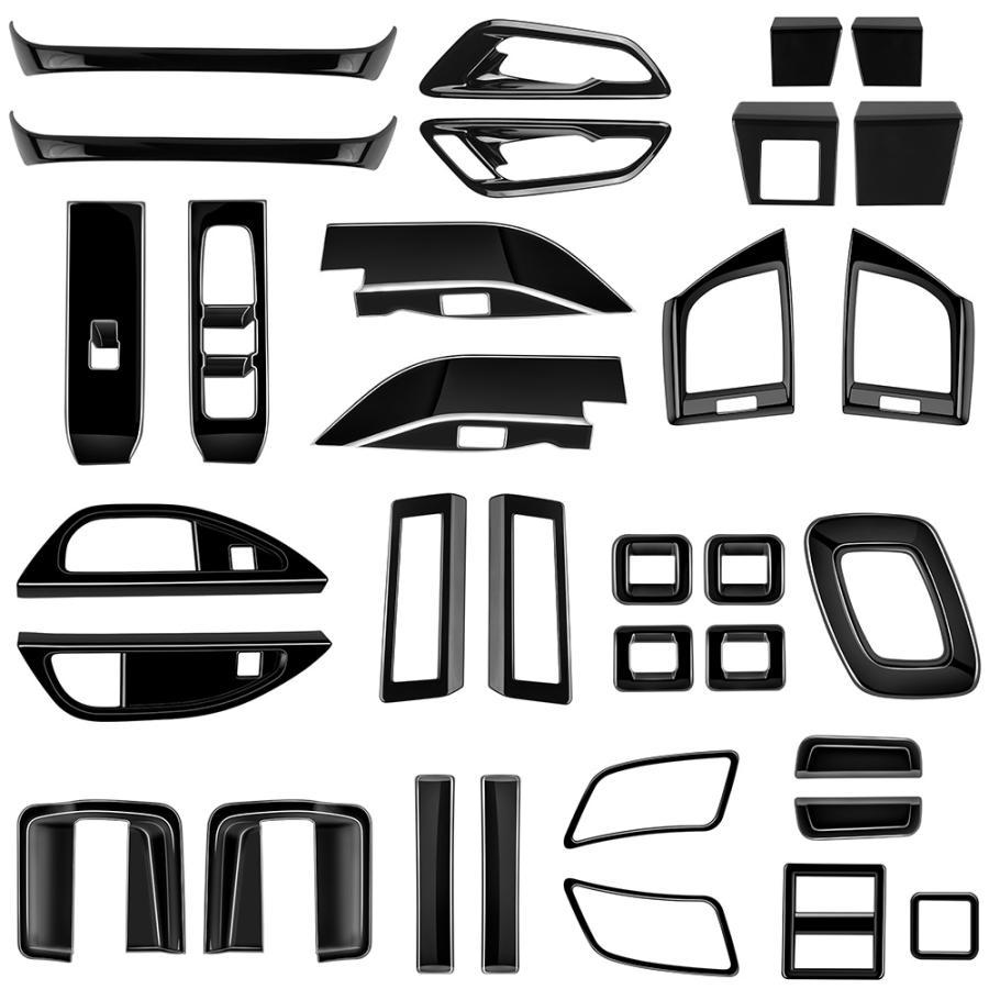 トヨタ 新型 アルファード 40系 ヴェルファイア 40系 パーツ インテリアパネル 16点セット ドレスアップ アクセサリー 内装 ピアノブラック ALPHARD VELLFIRE 40