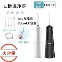 2024年最新版口腔洗浄器 口腔洗浄機 5つモード IPX7防水 携帯型 口腔ケア 歯周ポケット 歯間ジェット 洗浄 歯垢除去 USB充電式 プレゼント(2)