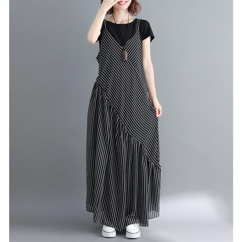 人気 薄手 ストライプサロペット レディース夏パンツ ロック丈ワイドパンツ ゆったり オールインワン ハイウエスト ボトムス 学生 着痩