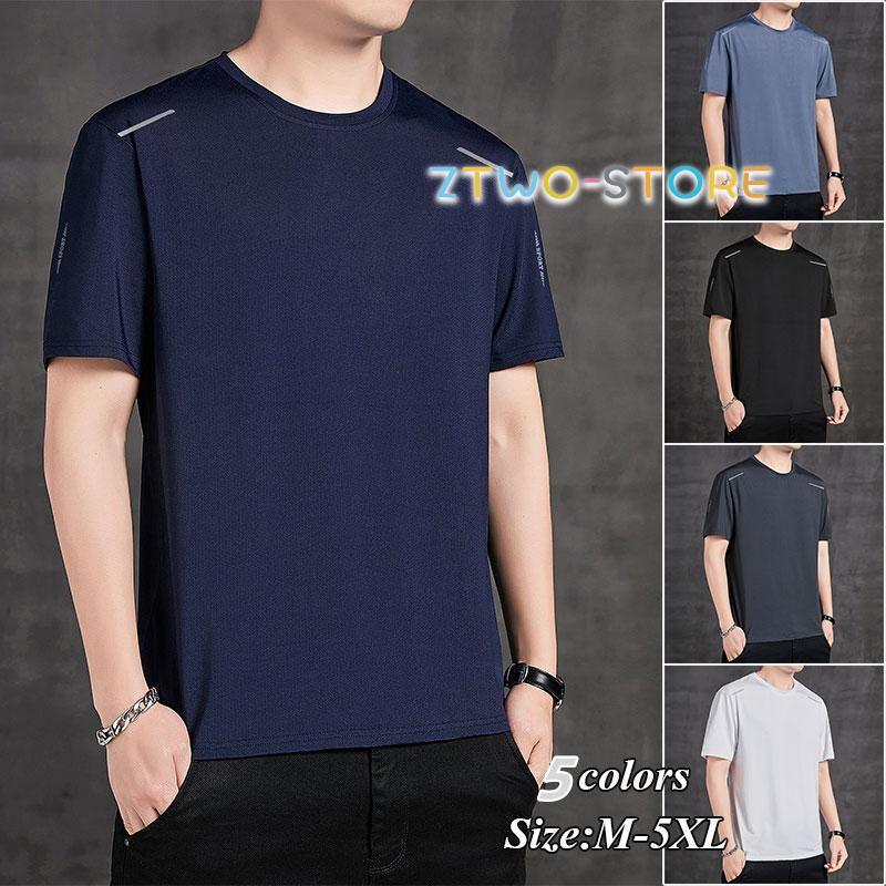 tシャツ 薄手 メンズ 半袖Tシャツ トップス 涼感 吸汗 速乾 運動ドライ カジュアル 夏 父の日
