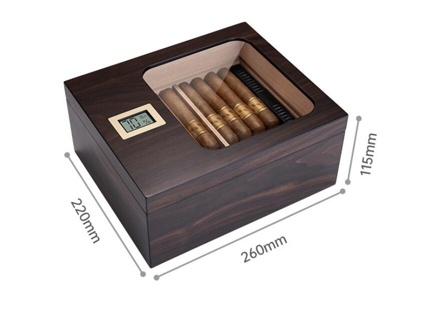 ！ 葉巻ケース シガーケース 木製 保湿 携帯 喫煙器具 レザー 雪松木 製品 ポータブル 収納ケース 旅行　父の日 贈り物 プレ