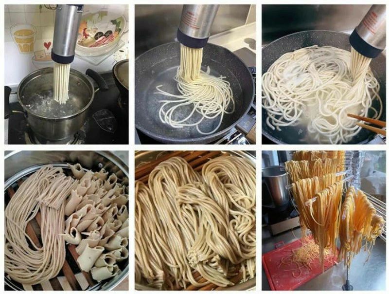 1.5mm 極細モンブラン電動絞り機 5種類の麺金型 モンブランしぼり器 モンブラン絞り機 製麺機 電気麺プレス機 家庭用DIY 3