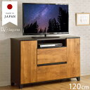 ■正午~クーポン5%引■ 【国産/大川家具】 テレビ台 ハイタイプ 幅120 高さ80cm 完成品 収納 扉付き 薄型 32インチ 42インチ 55インチ 木製 北欧 おしゃれ キャビネット テレビボード リビング ダイニング 寝室 テレビラック 日本製 【超大型】【後払/時間指定NG】