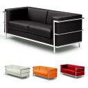 2人掛けソファ ル・コルビジェ LC2 デザイナーズ ソファー Le Corbusier 2P 二人掛け 赤 ソファ sofa ブラック アイボリー レッド オレンジ リプロダクト ジェネリック家具 応接間 応接 商談室 応接ソファ 【超大型】【後払/時間指定NG】