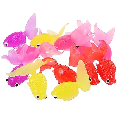 出目金魚すくい ミニ金魚 TPR 夏祭り 景品 セット お祭りセット 子供 ギフト 子供12 個（混合色）