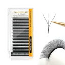 マツエク 3Dボリュームラッシュ ブルームラッシュ ファンの作り不要 太さ0.07mm Dカール 長さ11mm W型まつげエクステ まつげサロン 軽量 極細毛 高持続力