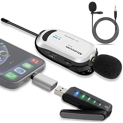 ワイヤレスマイク USB 無線マイク ピンマイク iPhoneパソコン Androidイヤホン端子付きPCマイク UHF 録音録画 拡声 モニタリング 軽量 日本語説明書 UM310PRO