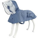 犬用レインコート ポンチョ カッパ ドッグ雨具 着脱簡単 防水 撥水 防風 反射材 フード付き 丈夫 軽量 速乾 小型犬 中型犬 大型犬 梅雨対策 散歩 防雨 通気 可愛い (L-ブルーグレー)(4)