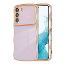 Samsung Galaxy S22 5G 用 ハートケース 人気 おしゃれ サムスン ギャラクシー S22 ウェーブ ケース 柔軟な TPU シリコン スマホケース メッキ加工 ソフト 軽量 耐衝撃 韓国 可愛い ケース 女子 女性 携帯電話カバー