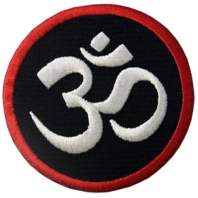 仏のサイン刺繍入りアイロン貼り付け/縫い付けワッペン