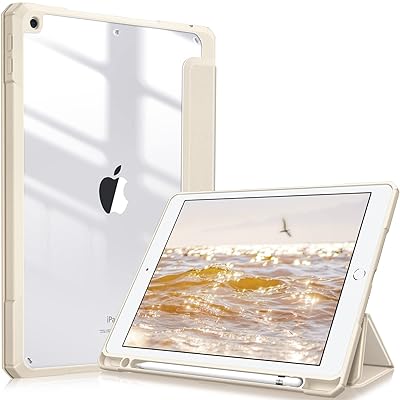 iPad 10.2 ケース iPad 第9 / 8 / 7世代 ケース 2021 2020 2019 透明バックカバー Apple Pencil 収納可..