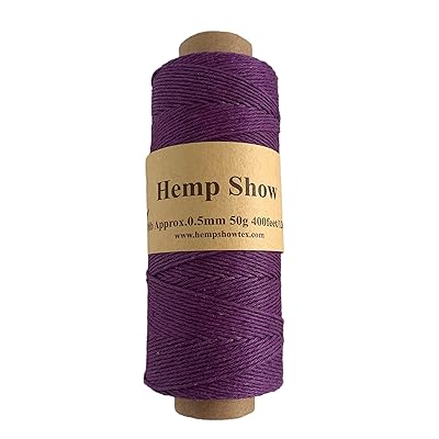 Hemp twine 麻紐0.5mm 50g(Hemp100%) 120m巻 (パープルPurple)