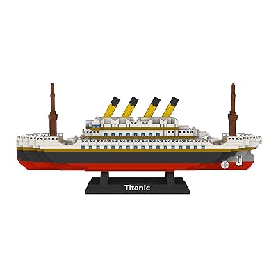 Space ミニ ブロック ブリストルブロック 知覚玩具 建物 KLJM-03 (小タイタニック号; 1280pcs)