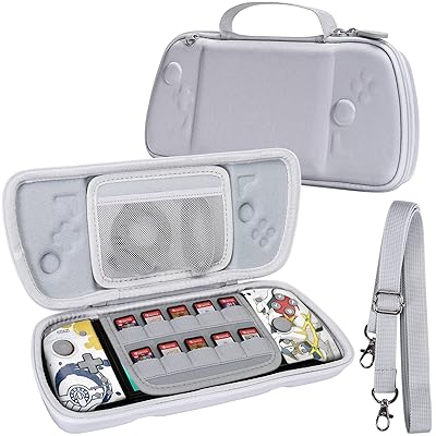 【 専用収納ケース】対応 Hori グリップコントローラー for Nintendo Switch Split Pad Pro/Compact ホワイト（ケースのみ）