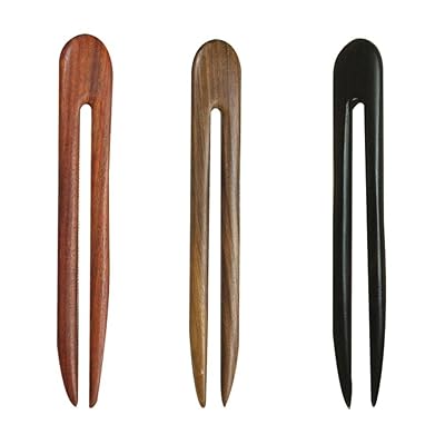 かんざし 簪 U字型 3個 レトロ u字かんざし 木製 アップスタイルのシニョンピン フランスのヘアピン レディースヘアクリップ レディーヘアツール レトロなヘアピン 逃す フラン