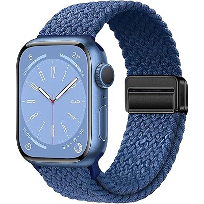 Apple watch バンド ブレイデッド ソロループ アップルウォッチ バンド 革新なデザイン 磁吸引バックル 交換用ベルト 38mm 40mm 41mm 通気性 頑丈 防汗 Apple watch Series 8 7 6 5 4 3 2 1