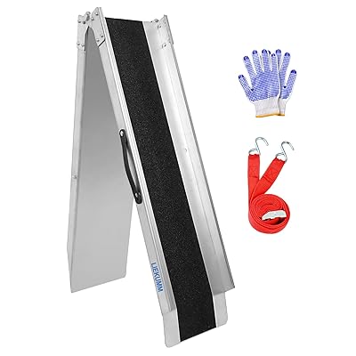 バイクスロープ ラダーレール スチール製 長さ180*幅23cm 折畳みスロープ ローディングレール 積載スロープ 耐荷重280kg 折畳みブリッジ バイク積載 トラックローディング 荷卸し用 一本