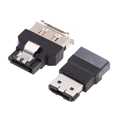 2個/ロット 7ピン SATA - ESATA オス-メス & 外付けESATA - SATAアダプターエクステンダー SSDディスク用