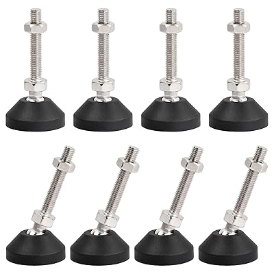 8個入り 家具足 固定脚 アジャストボルト 機械レベリング足 滑り止め 家具アジャスター足 家具用固定脚..