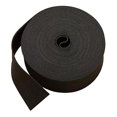 平ゴム 弾性バンド 幅25mm×10m ゴムベルト ズボン用の交換バンド ゴム紐 織ゴム 強い弾性 裁縫材料 DIY 手芸裁縫 (ブラック)