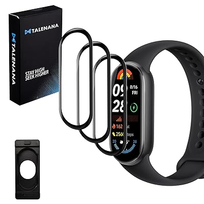 For Xiaomi Smart Band 9 フィルムXiaomi Band 9 保護フィルム 【専用貼付けガイド枠付き】 3D曲面カバー PET複合材 シャオミ スマートバンド9保護フィルム 炭素繊維 高透過率 耐指紋 硬度9H Xiaomi S