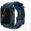 Warrior Apple Watch バンド 40mm/44mm 一体型 ケース 耐衝撃 TPU アップルウォッチ バンド 3Dフルカバーフィルム iWatc...